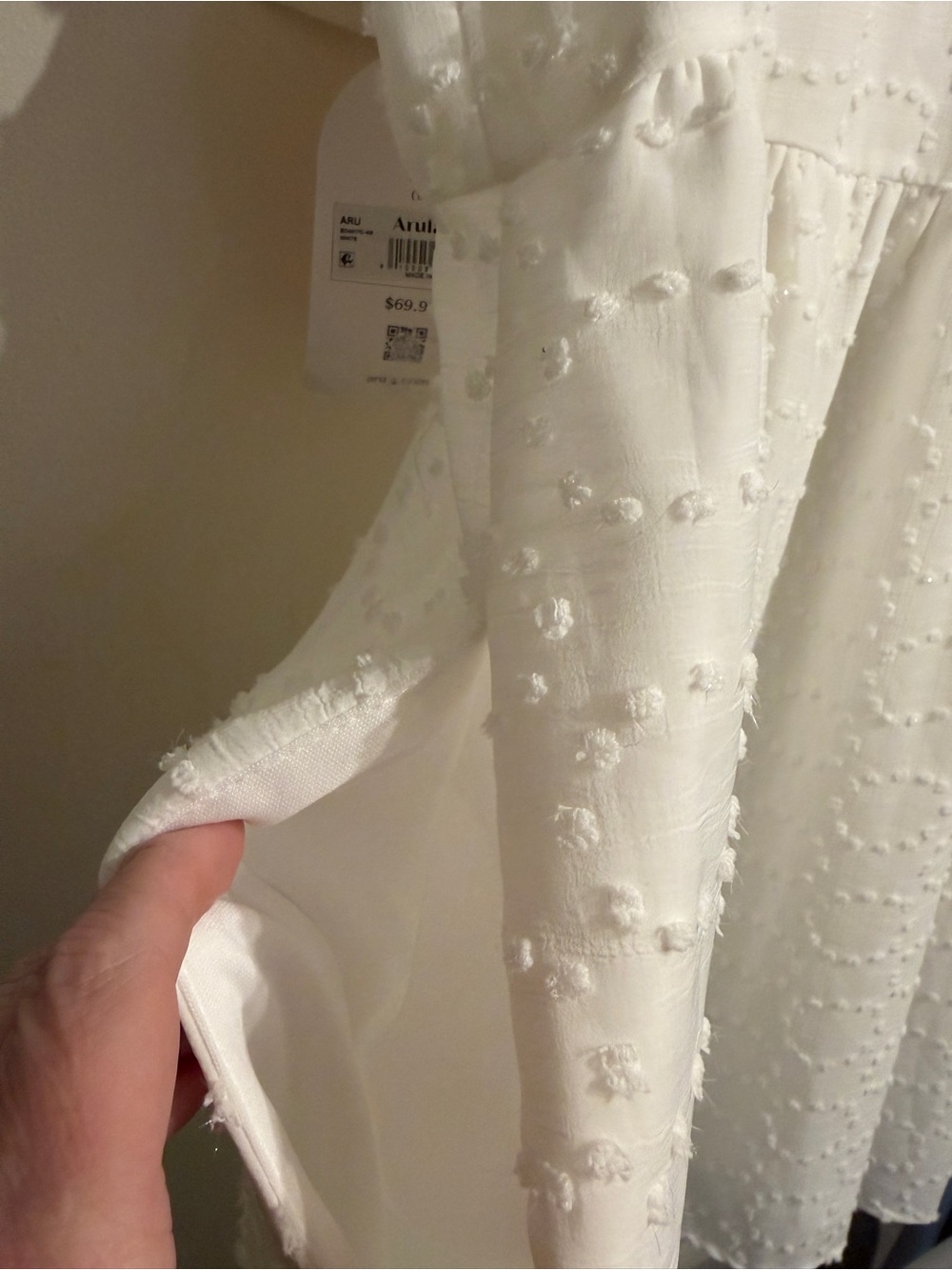 ARULA White V-Neck Flutter-Sleeve Mini Dress - Picture 8 of 10